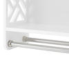 Alaterre Furniture Coventry 25"W x 14"H Bath Shelf with Two Towel Rods ANCT70WH
